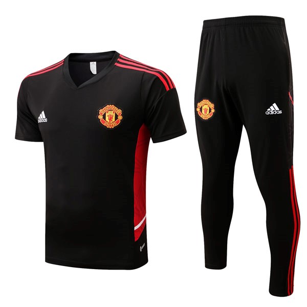 Trikot Manchester United Komplett-Set 2022-2023 Schwarz